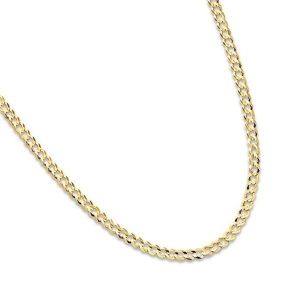 14k Yellow Gold 2mm Cuban Curb Chain 16 ,14 inches